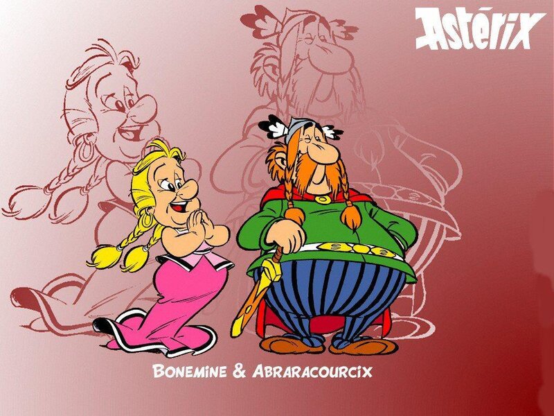 Asterix characters Bonemine and Abraracourcix