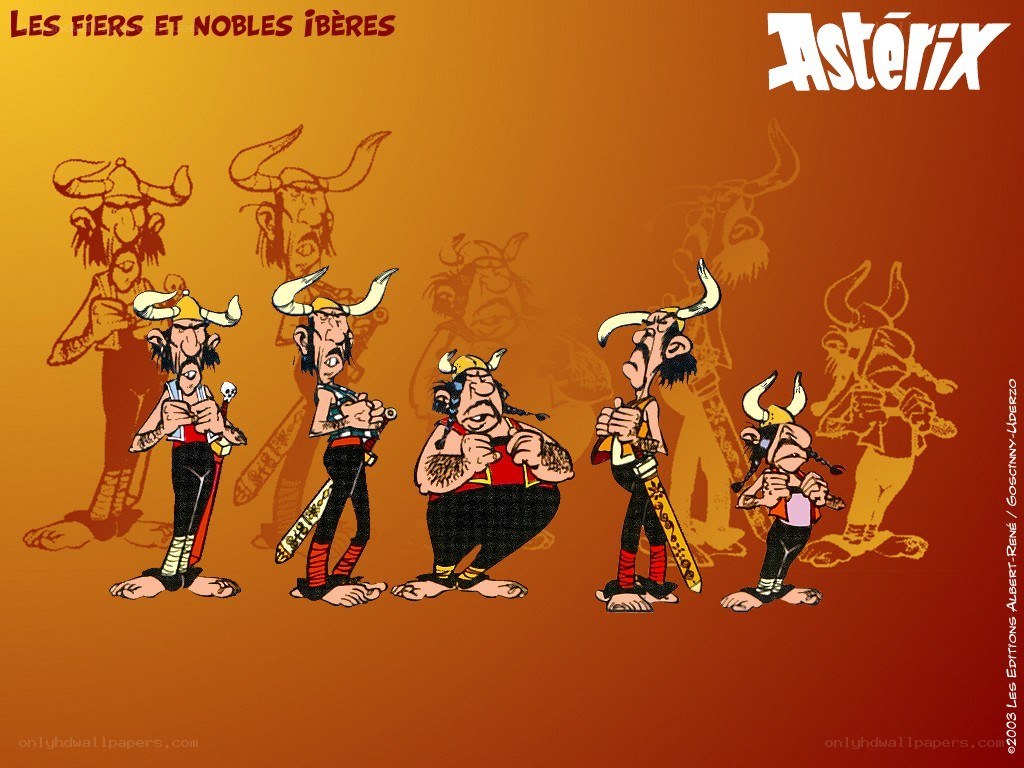 Asterix characters in various poses