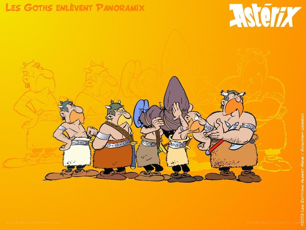 Asterix Gauls in line