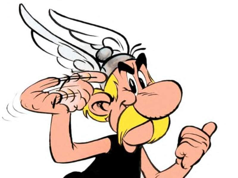 Asterix pulling his hair