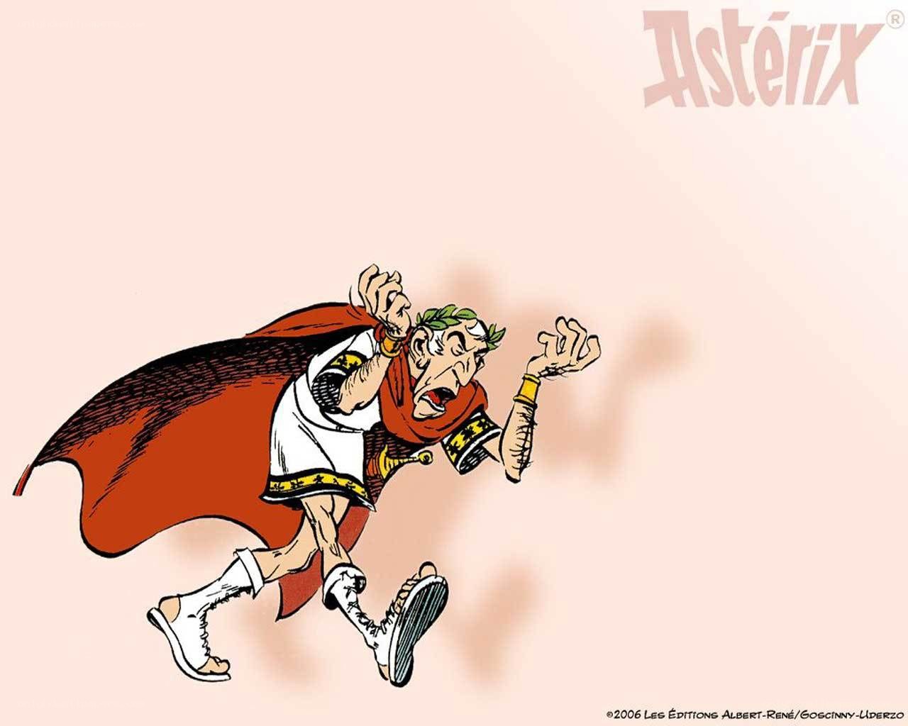 Asterix running in panic