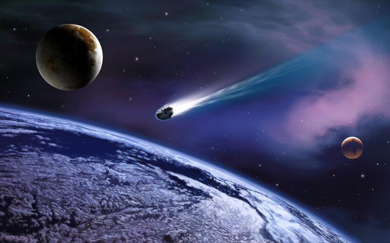 Asteroid approaching Earth