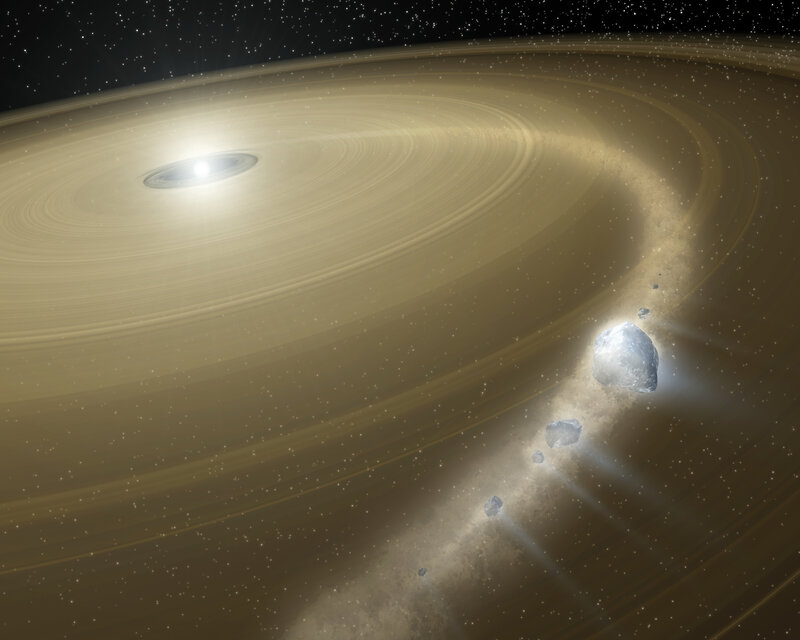 Asteroid belt in a planetary system