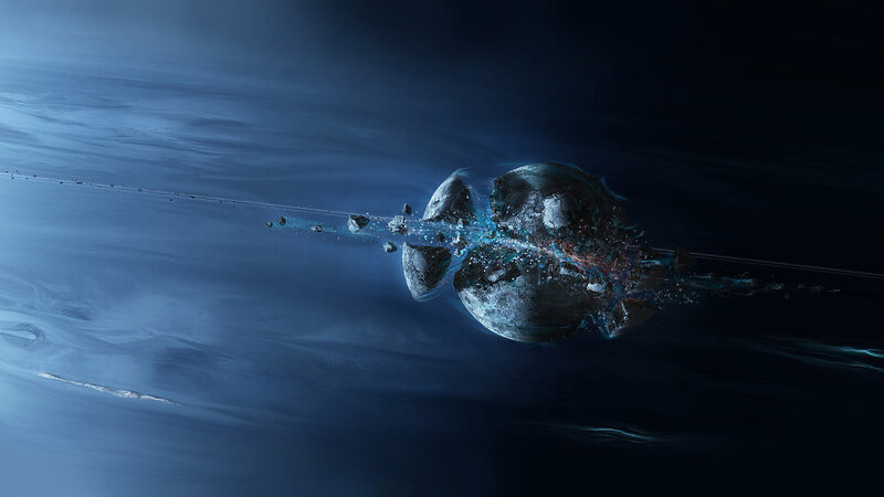 Asteroid Breaking Apart