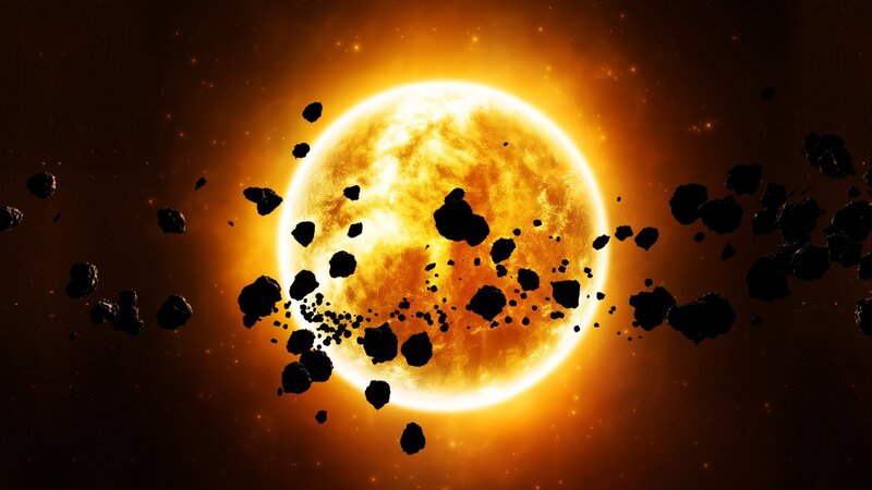 Asteroid Field Around Star
