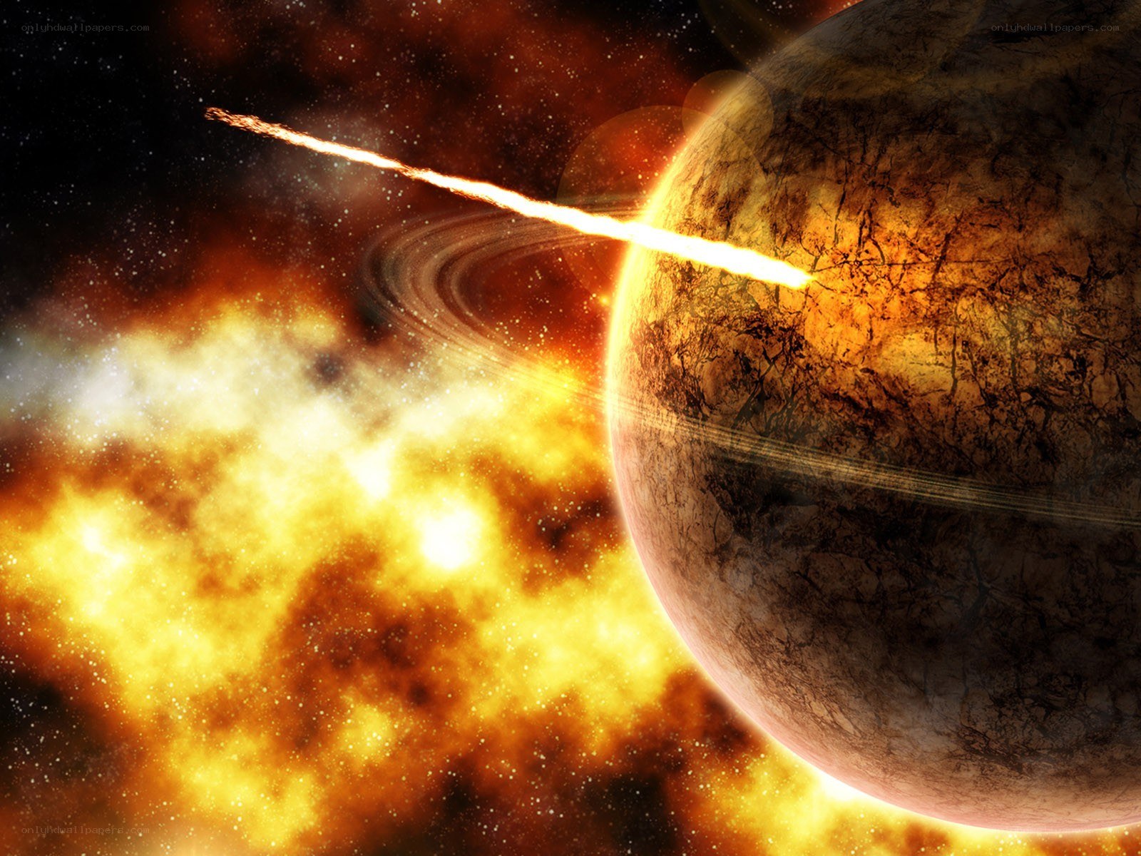 Asteroid Impact on a Planet