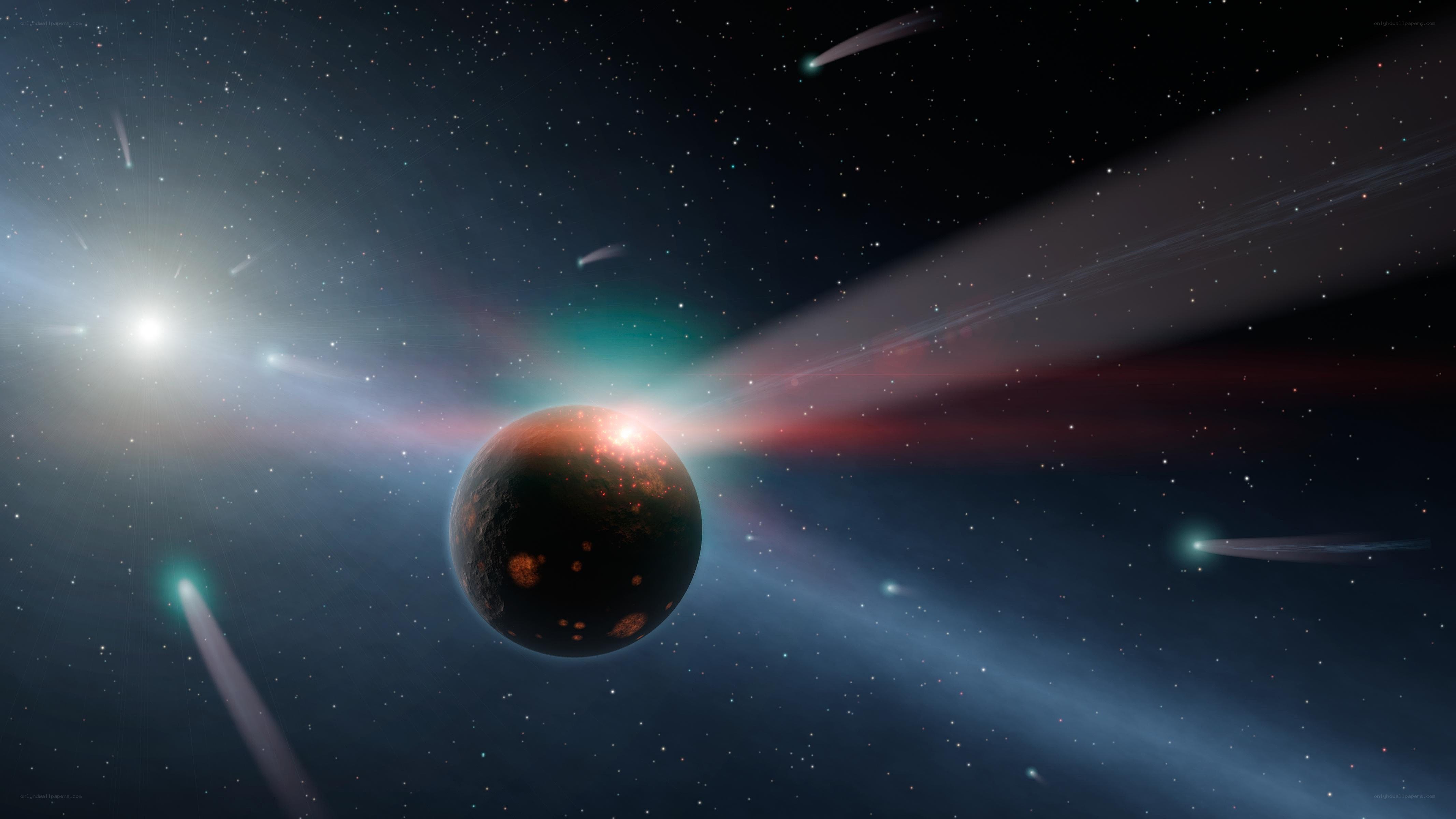 Asteroid impacts in space