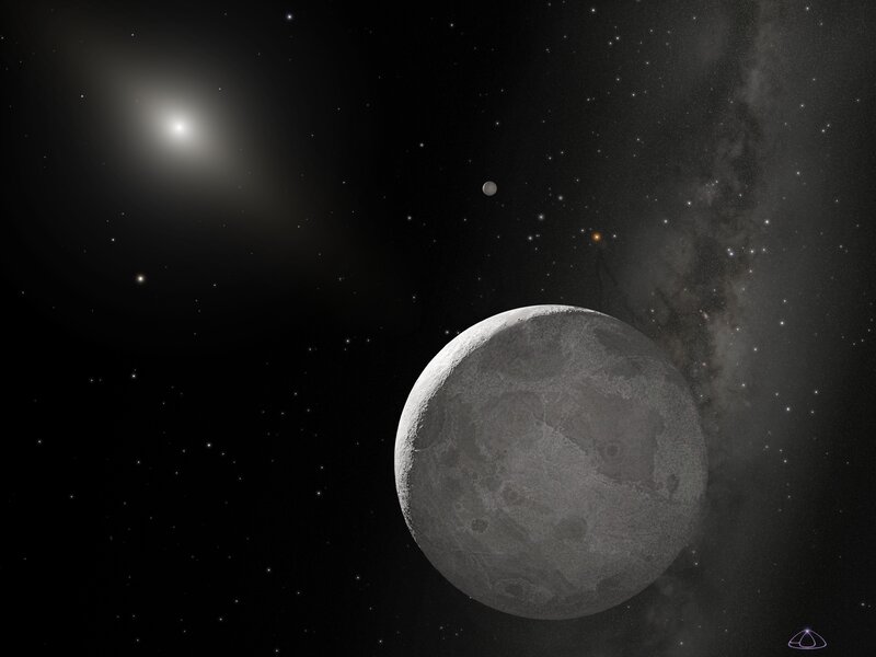 Asteroid in deep space