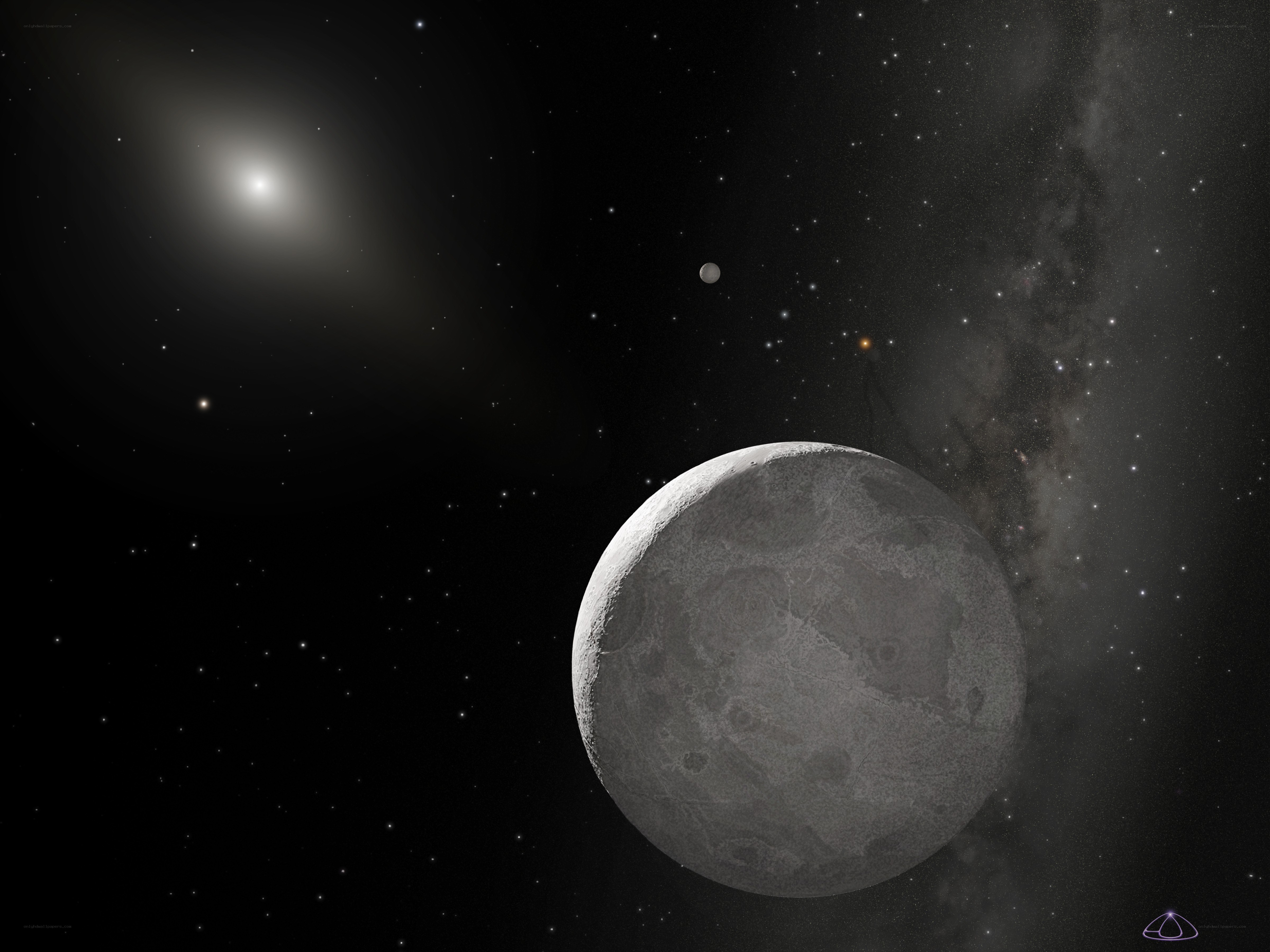 Asteroid in deep space