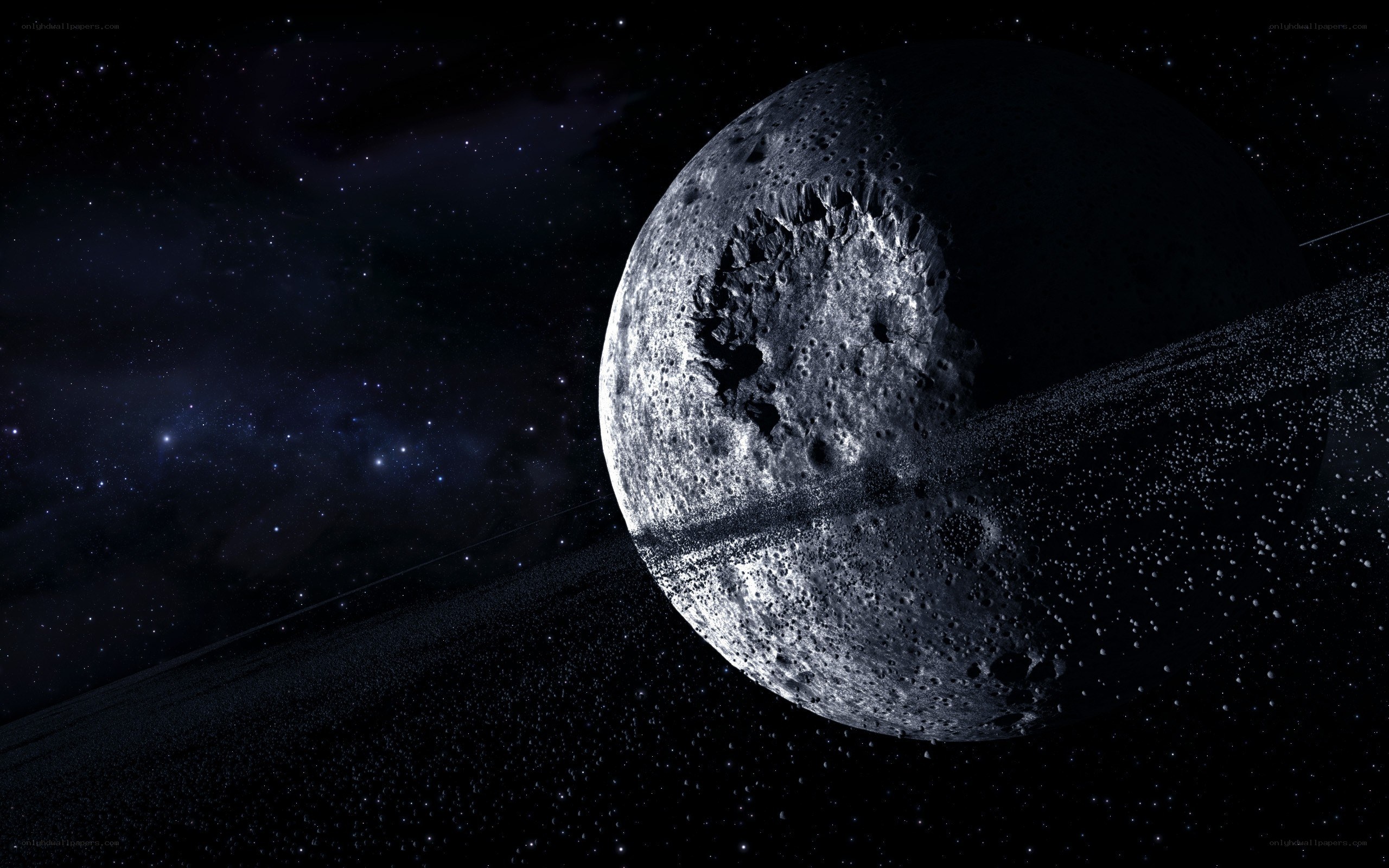 Asteroid in space