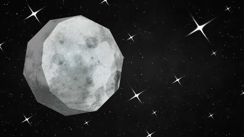 Asteroid in Space — Black, Serene