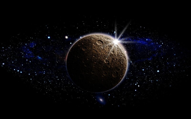Asteroid in Space — Black
