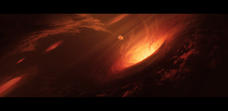 Asteroid Near Black Hole