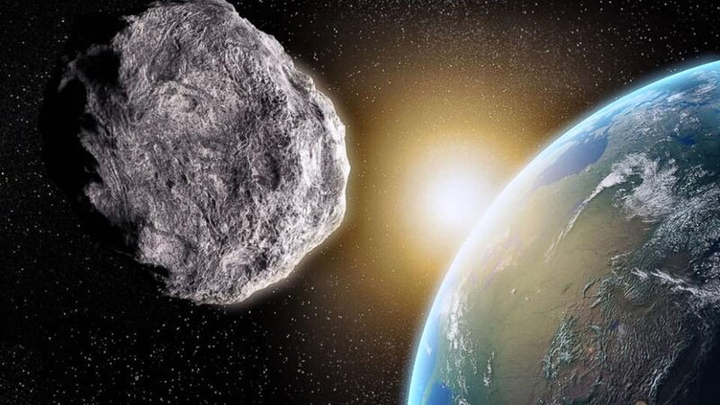 Asteroid Near Earth — Blue