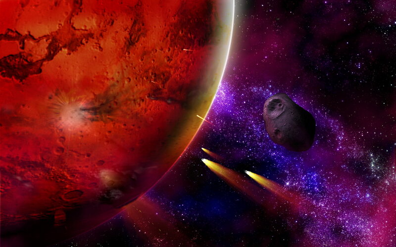 Asteroid Near Planet