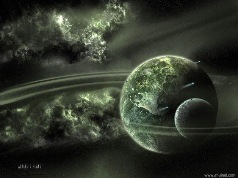 Asteroid Planet in Space