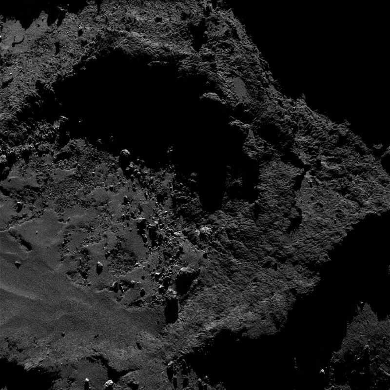 Asteroid Surface — Black, Dramatic