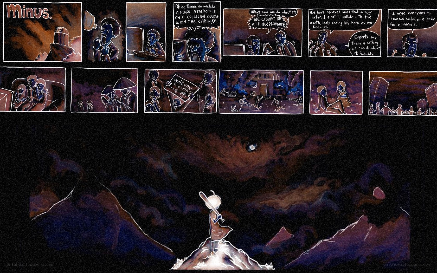 Asteroid threat comic