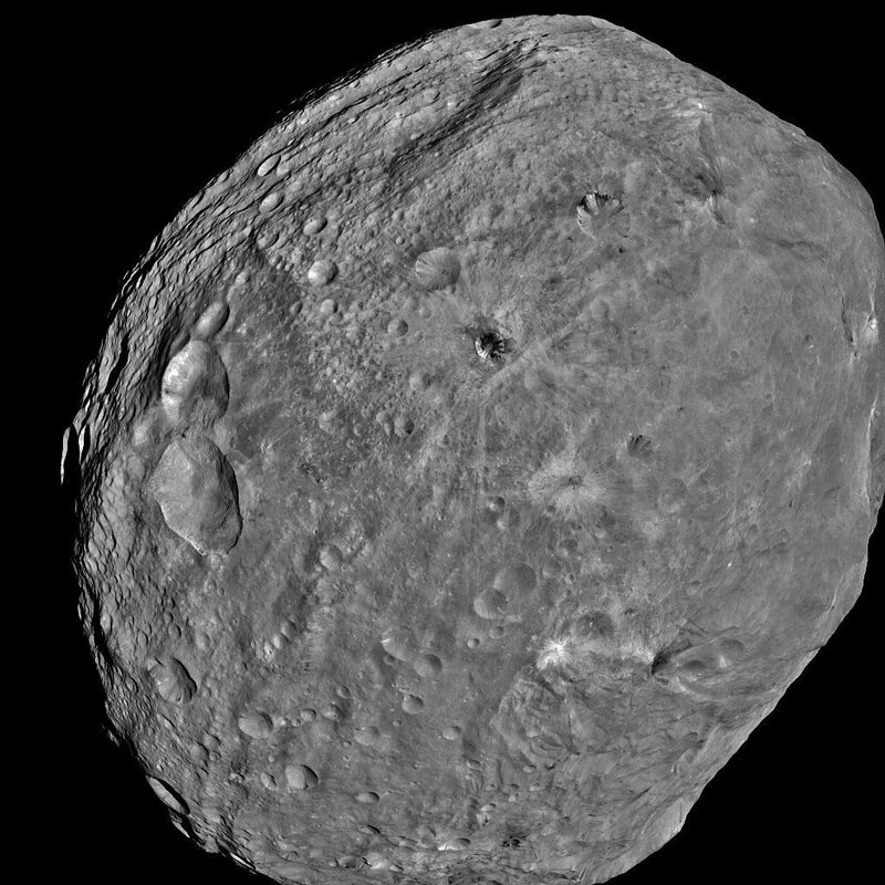 Asteroid Vesta surface