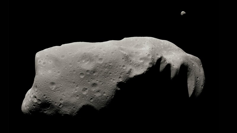 Asteroid with Moon — Gray