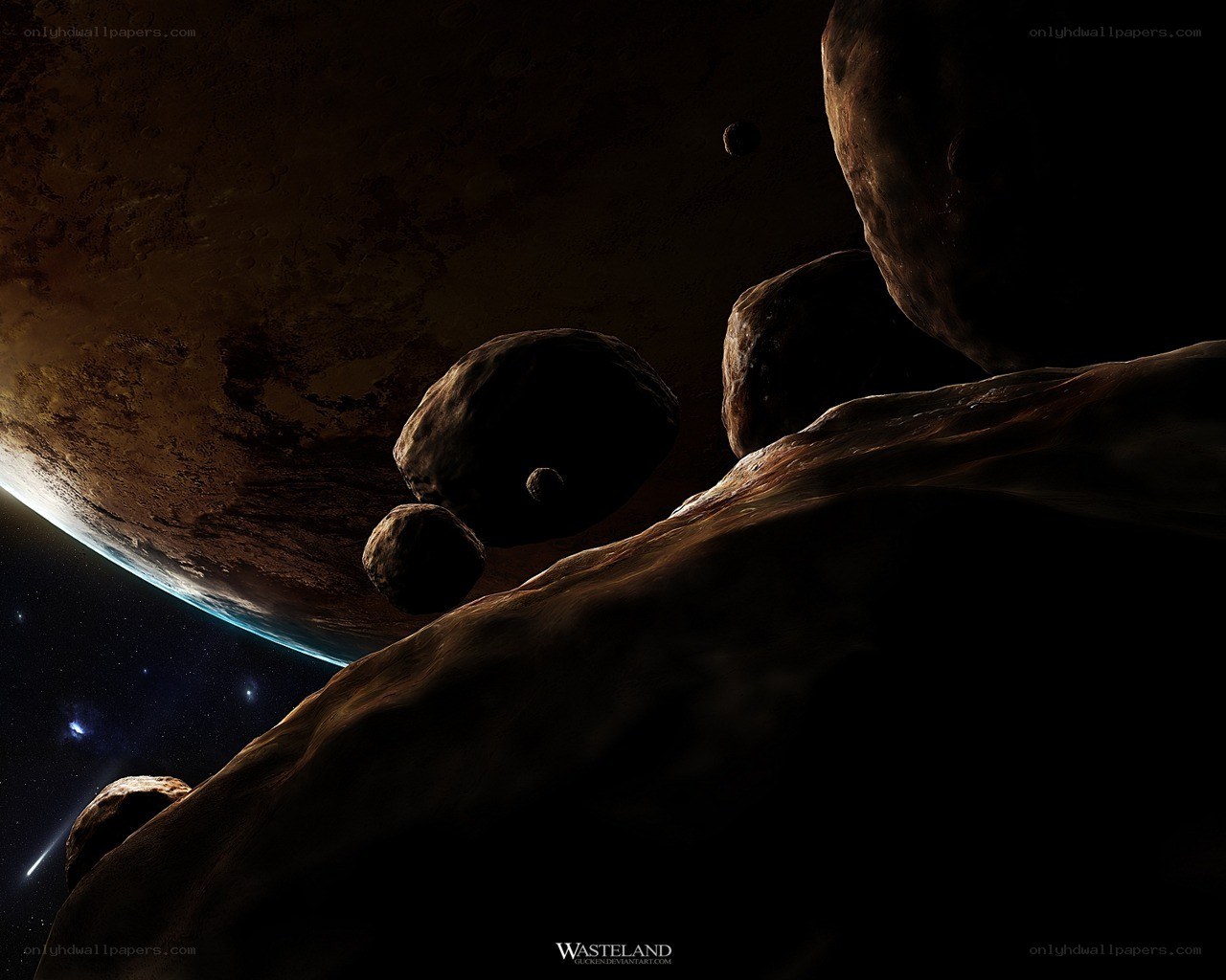 Asteroids in space