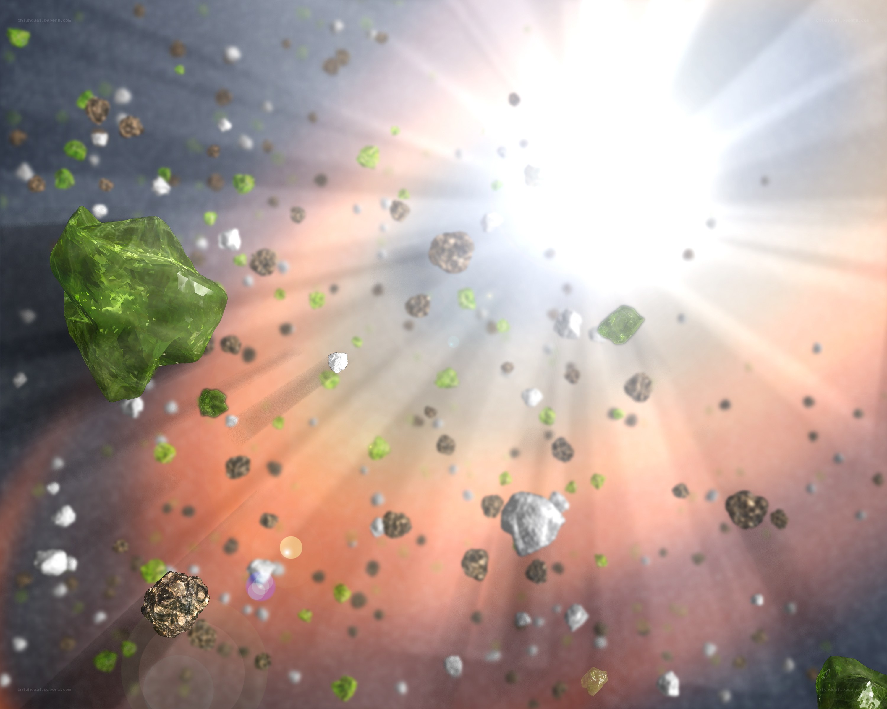 Asteroids in space