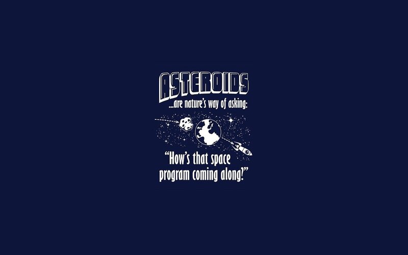 Asteroids joke t-shirt