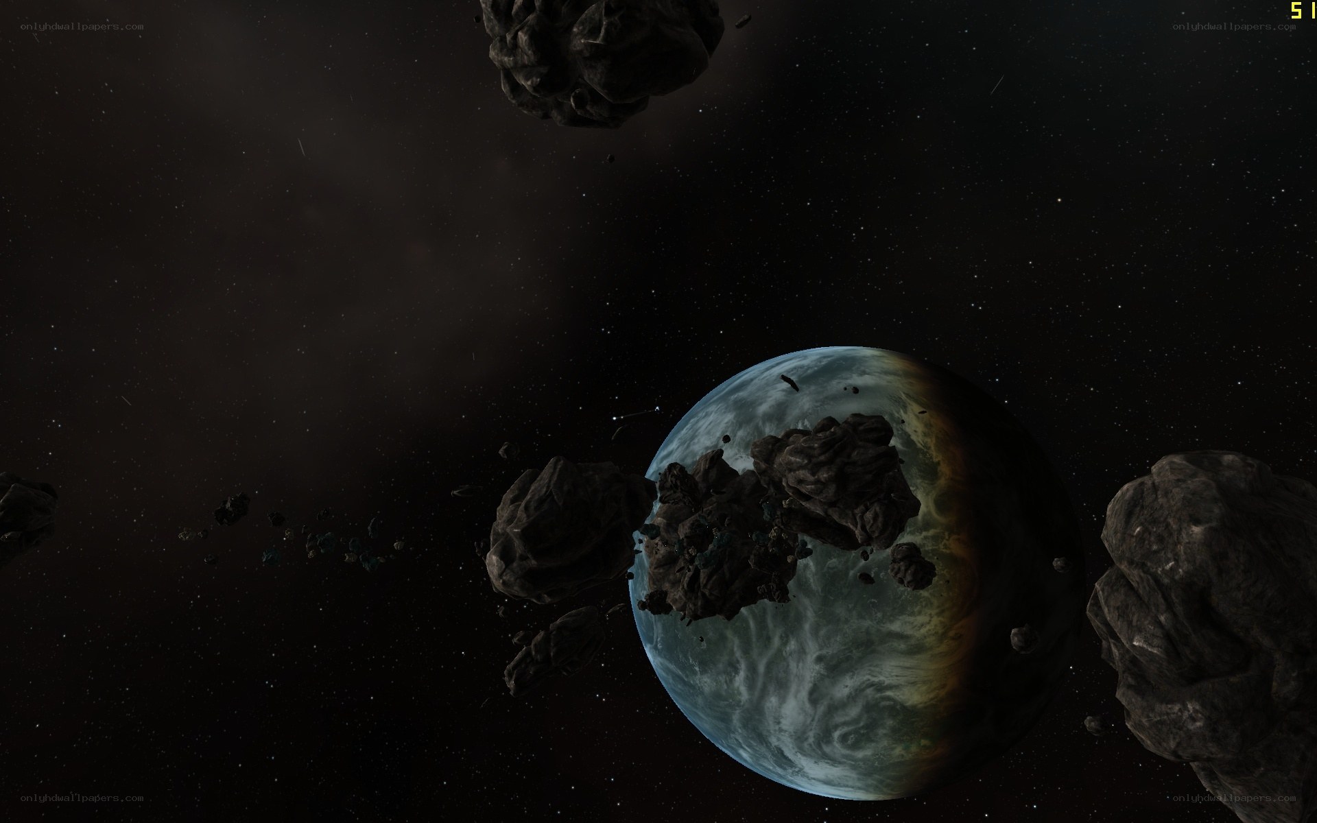 Asteroids near a planet