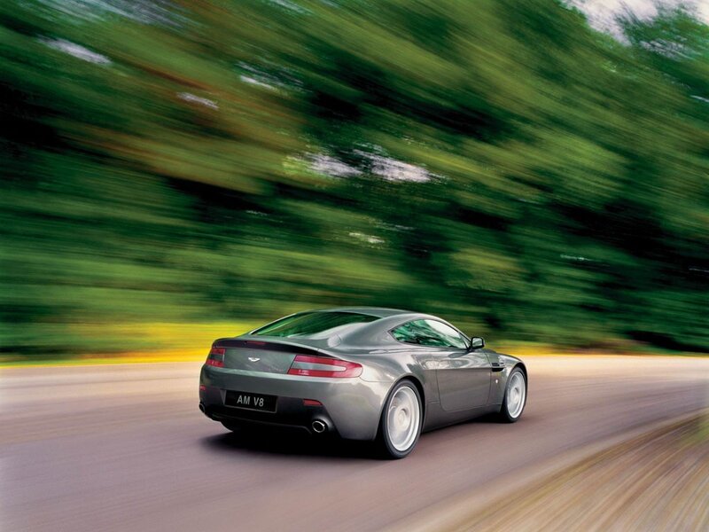 Aston Martin AM V8 in motion
