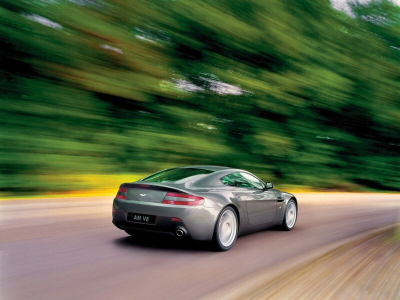 Aston Martin AM V8 in motion