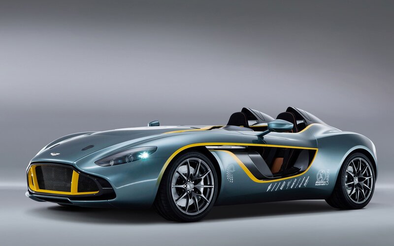 Aston Martin Concept Car — Gray, Dramatic, Photograph, Wheels