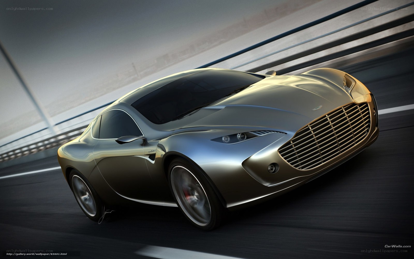 Aston Martin concept car in motion
