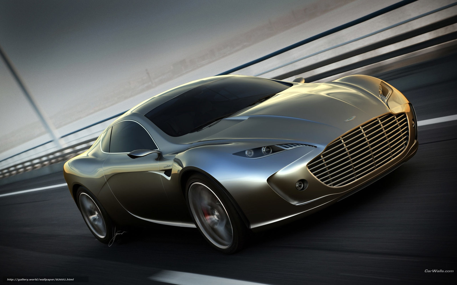 Aston Martin concept car in motion