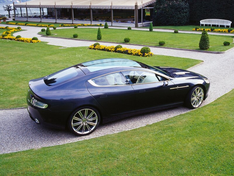 Aston Martin concept car on a gravel path