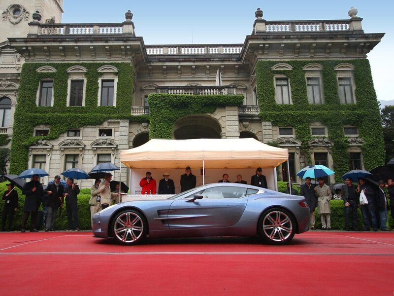 Aston Martin concept car on red carpet