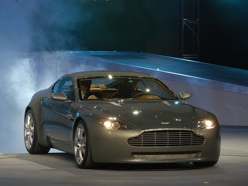 Aston Martin concept car on stage