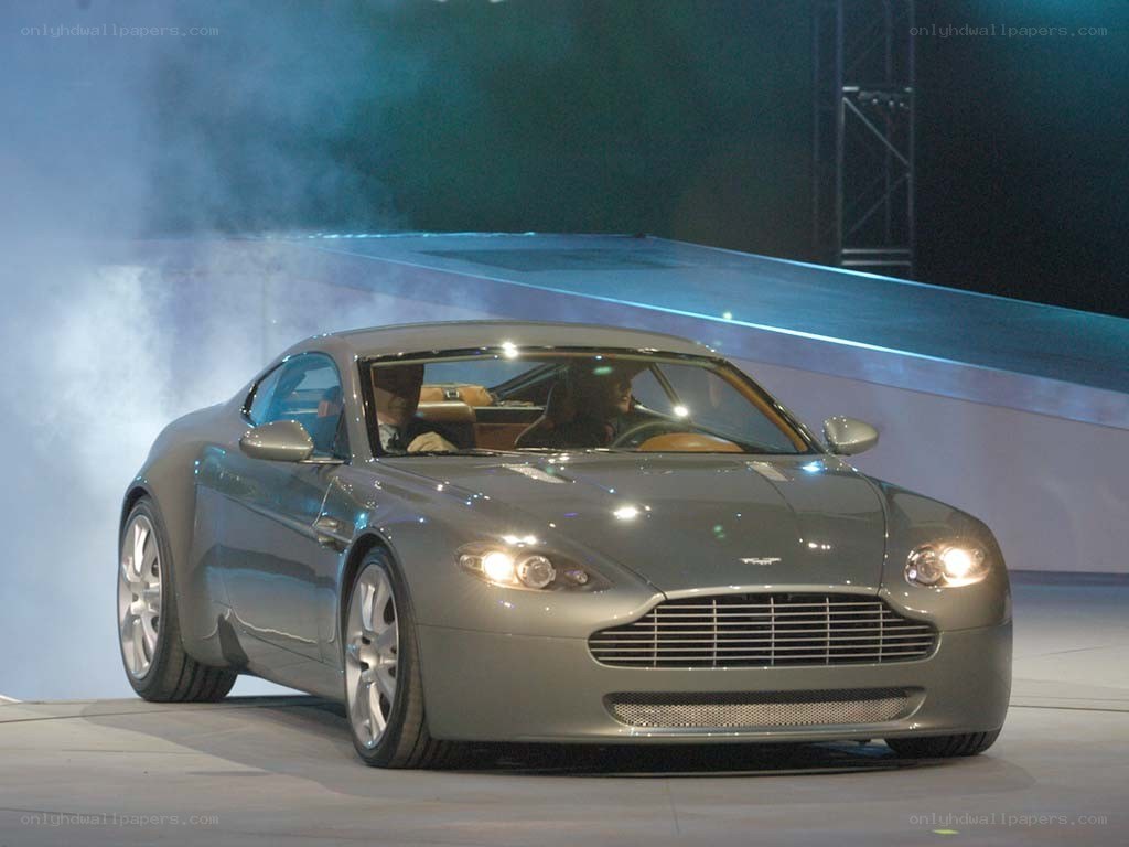 Aston Martin concept car on stage