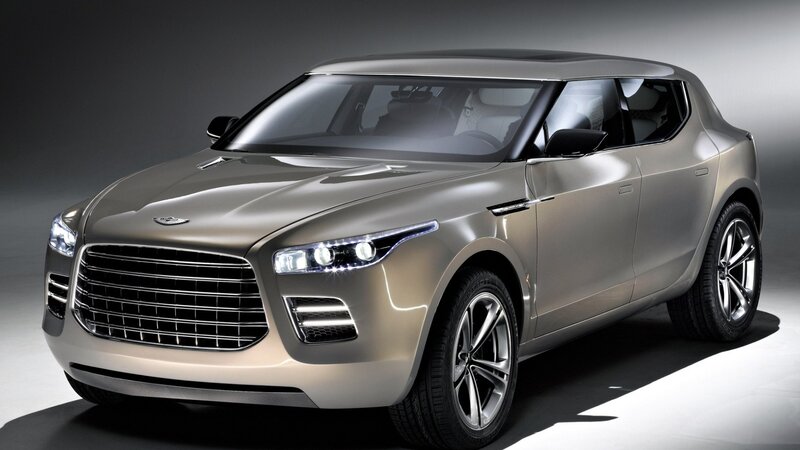 Aston Martin Concept Car — Silver, Dramatic, Photograph, Headlights