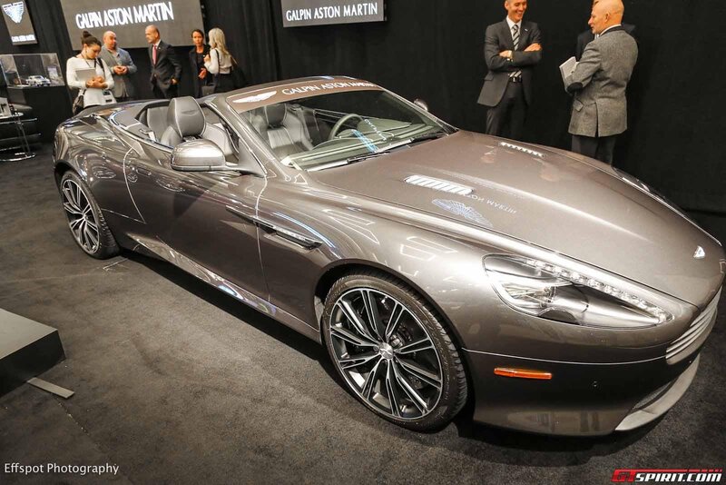 Aston Martin convertible on display