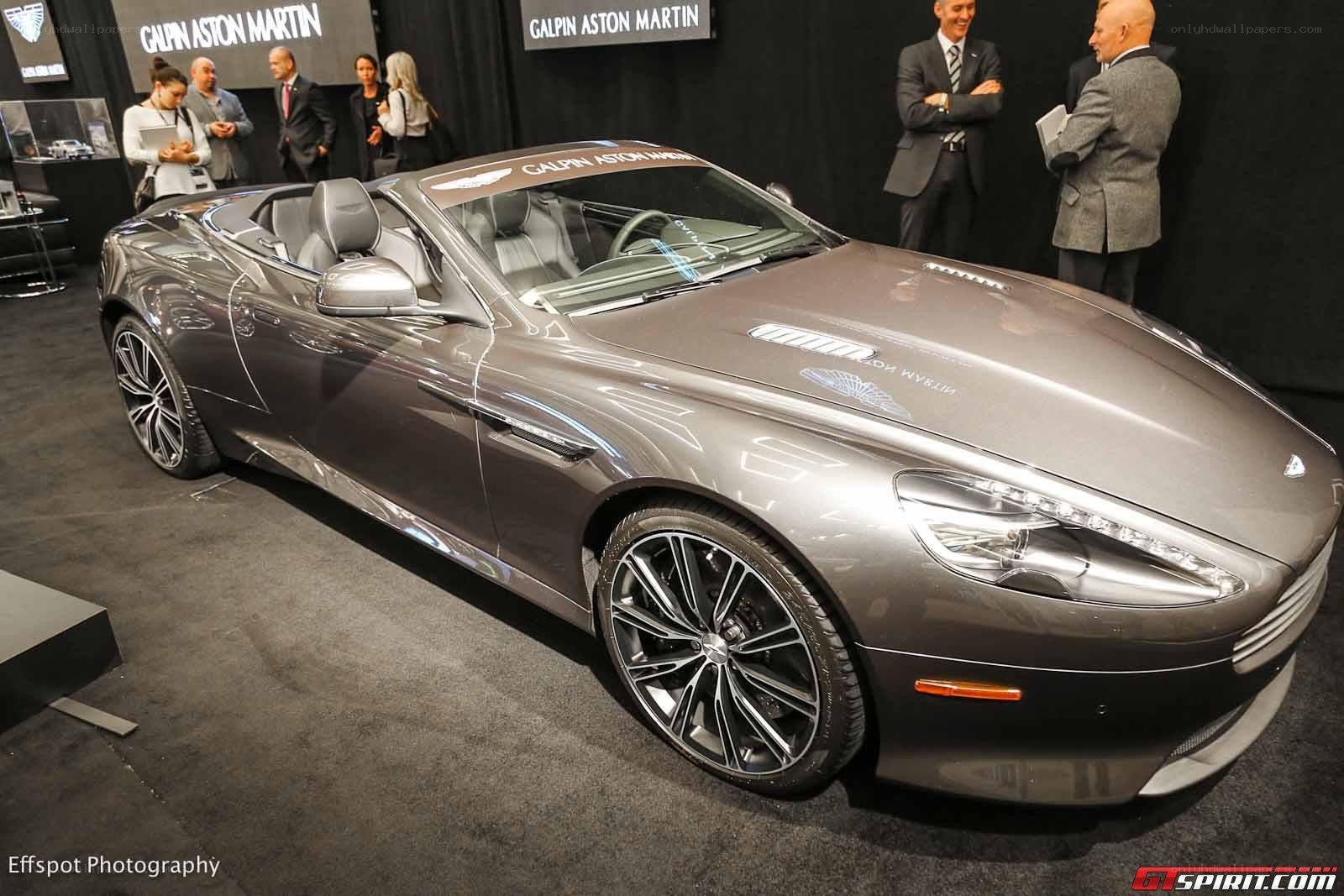 Aston Martin convertible on display