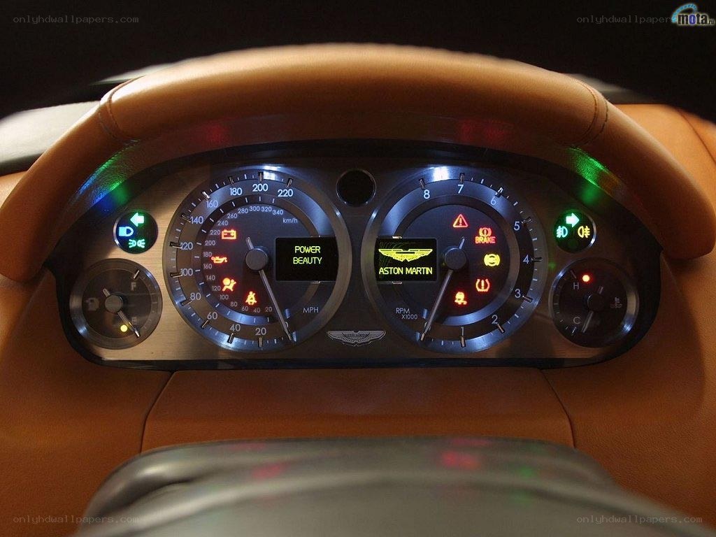 Aston Martin dashboard close-up