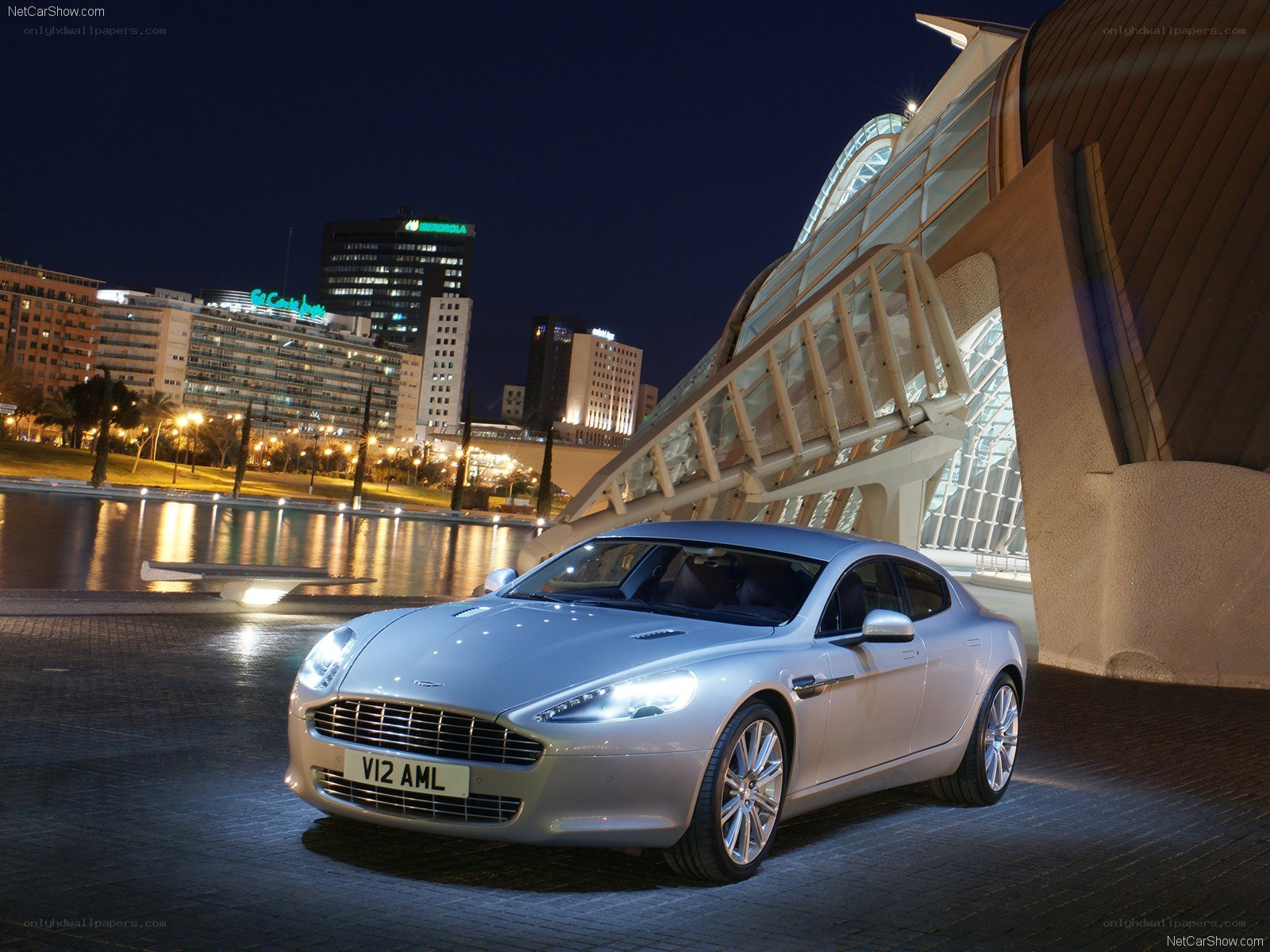 Aston Martin DB9 at night