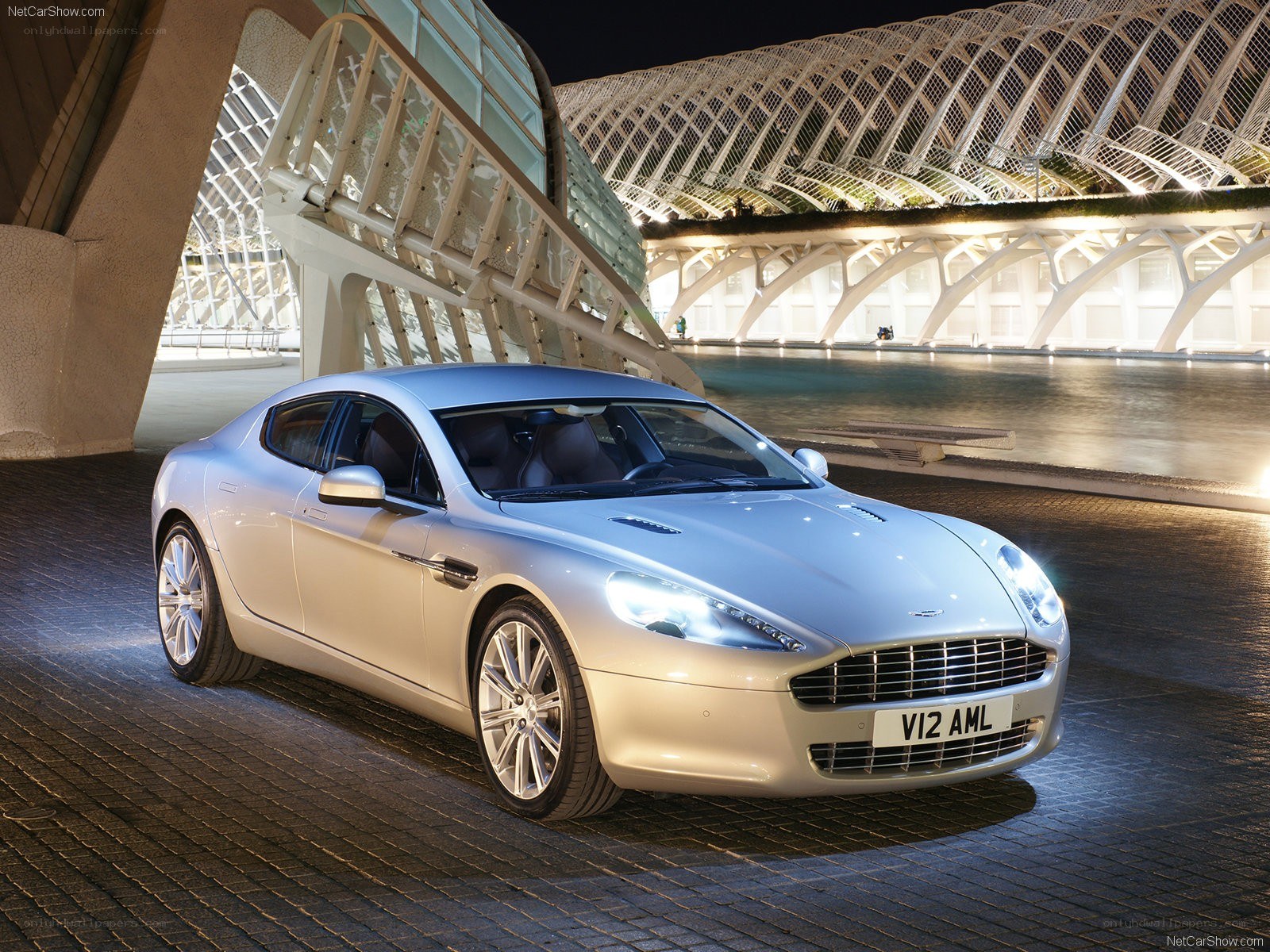 Aston Martin DB9 at night