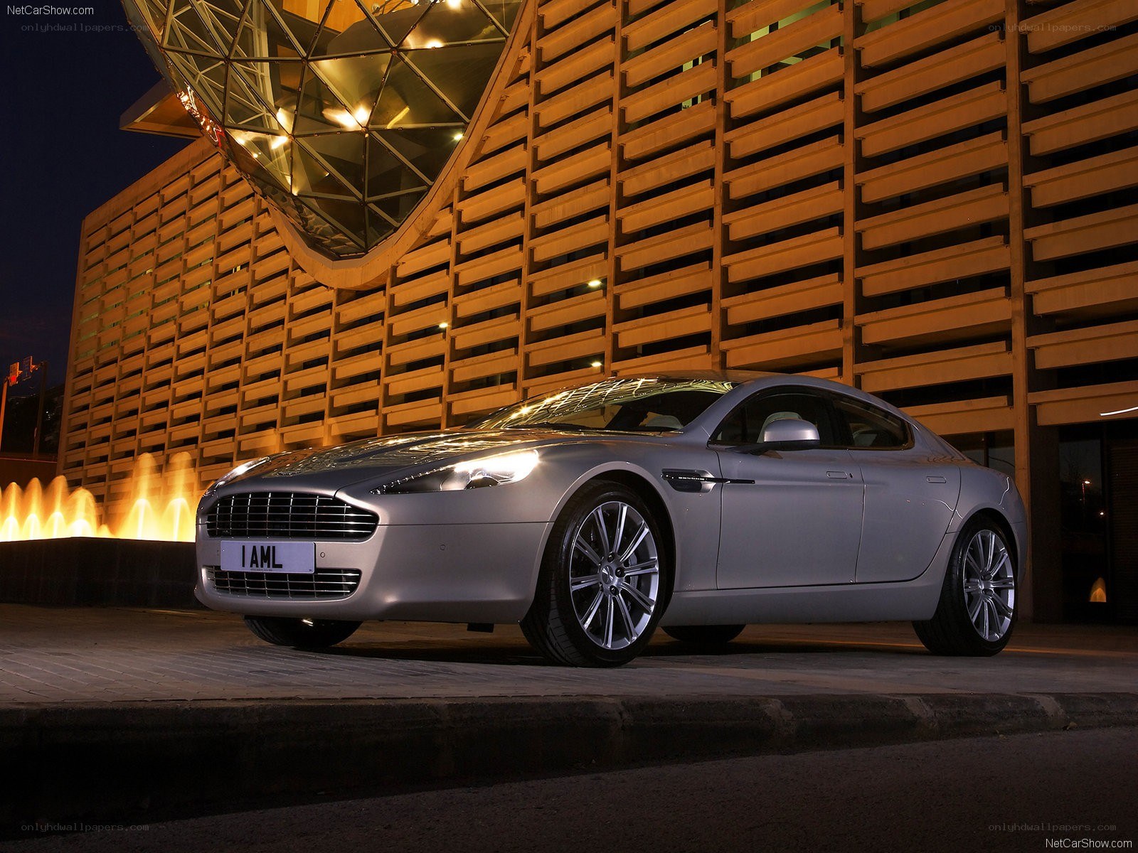 Aston Martin DB9 at night
