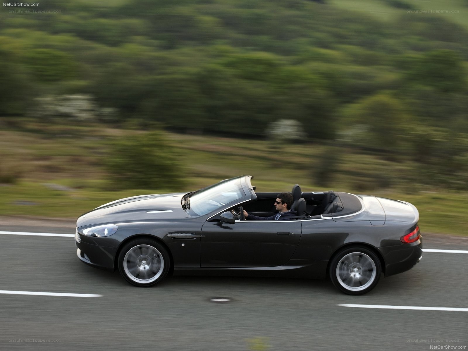 Aston Martin DB9 Convertible in motion