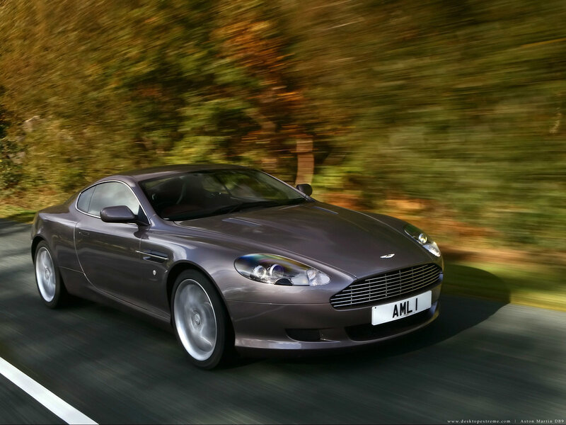 Aston Martin DB9 in motion