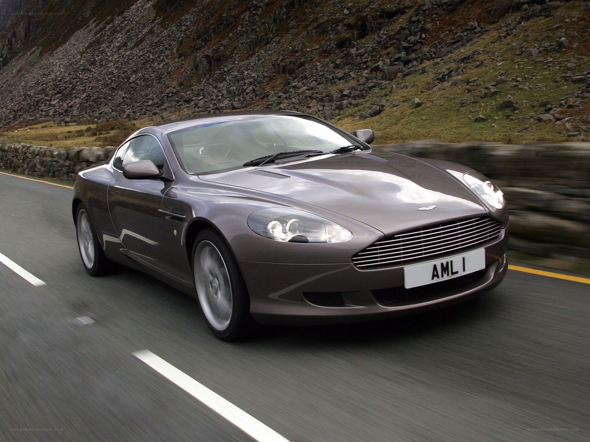 Aston Martin DB9 in motion