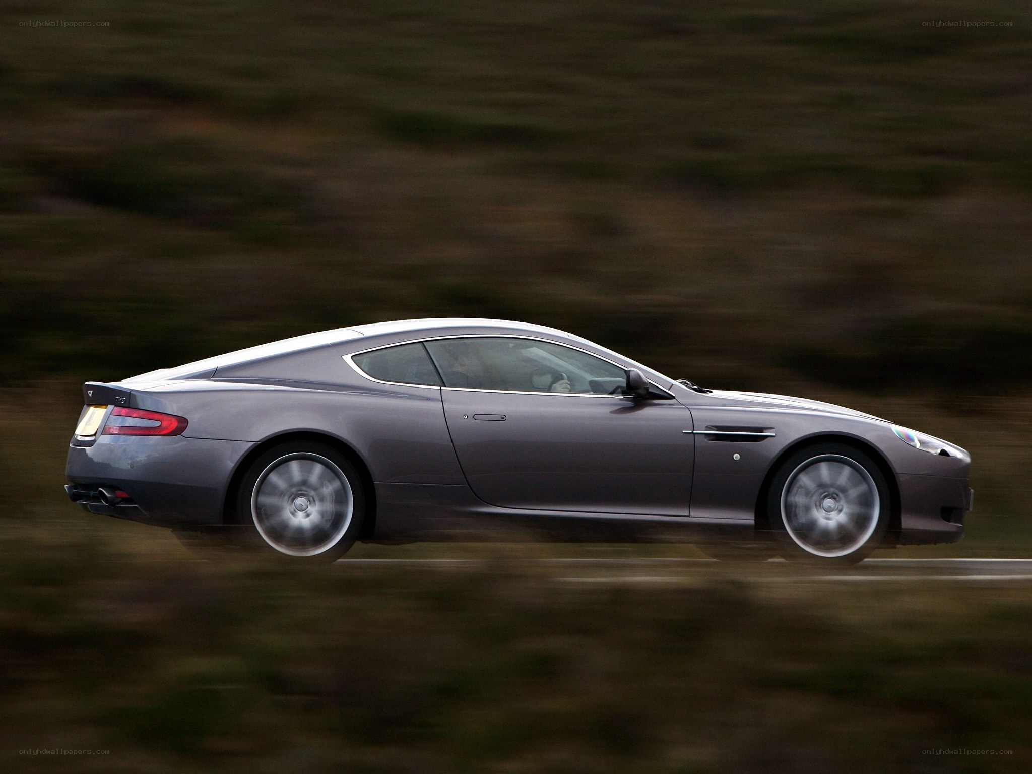 Aston Martin DB9 in motion