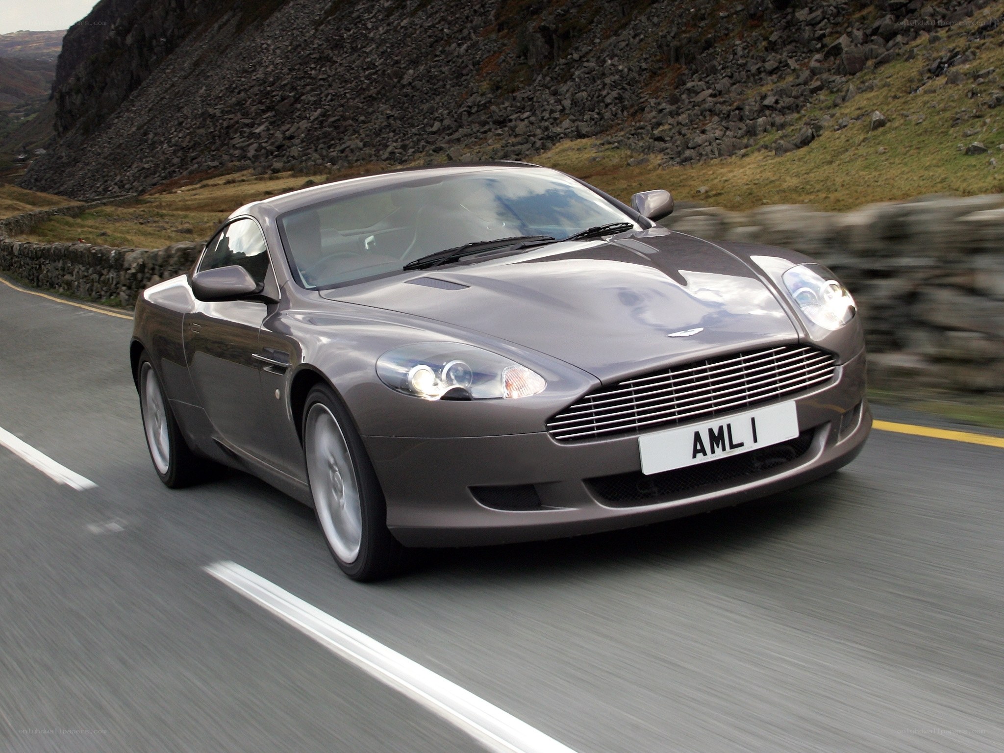 Aston Martin DB9 in motion