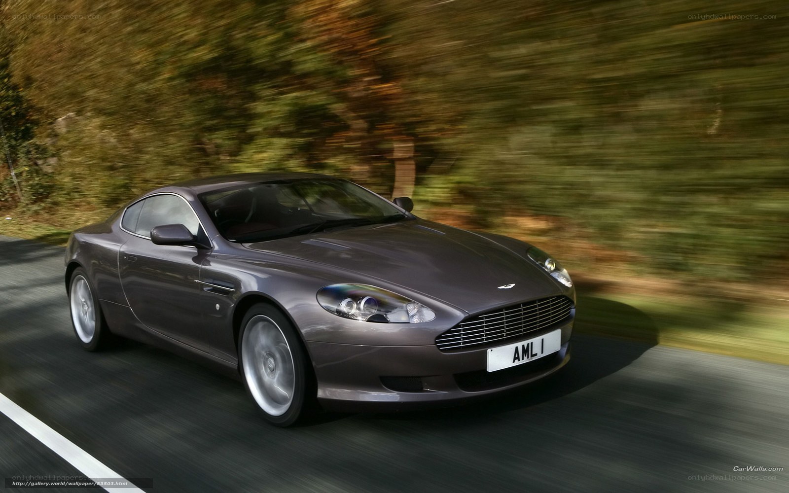 Aston Martin DB9 in motion